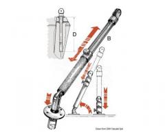 Gruetta telescopica lega leggera max 280kg - Coppia - Osculati - Immagine 2