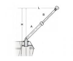 Gruetta telescopica lega leggera max 280kg - Coppia - Osculati - Immagine 4