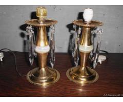 Coppia lampade da tavolo in ottone epoca 900' - Biella - Immagine 1