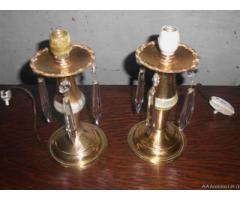 Coppia lampade da tavolo in ottone epoca 900' - Biella - Immagine 3