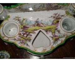 Raro calamaio '800 in ceramica dipinta a mano - Vicenza - Immagine 4