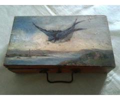 Antica scatola in legno dipinto - Milano - Immagine 1